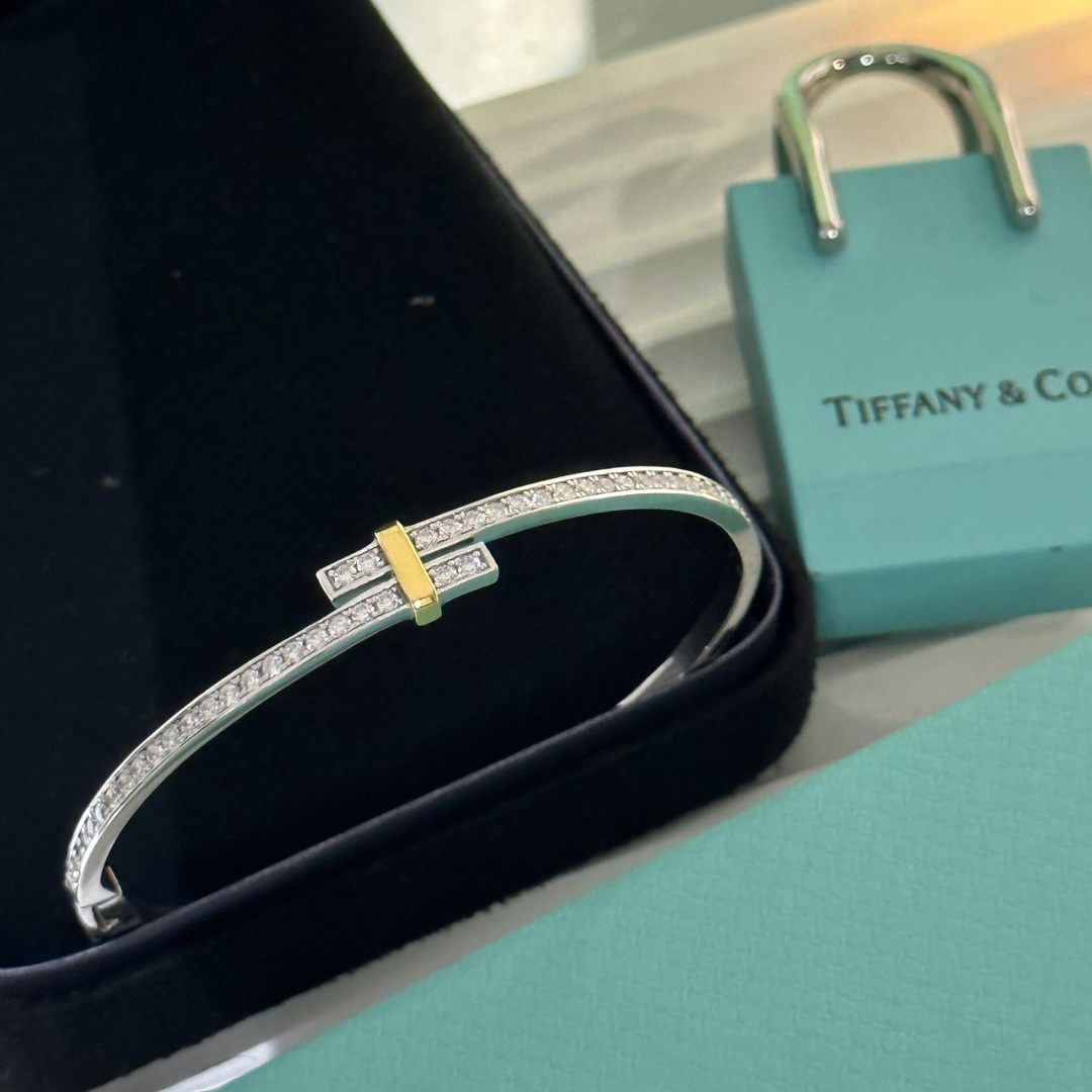 Tiffany & Co. Edge Hinged Bypass Bangle Bracelet - EUR FASHION