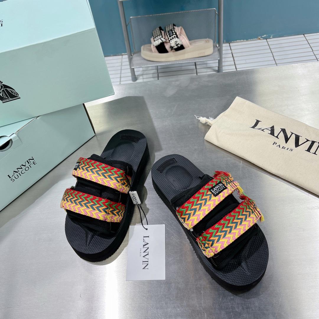 Suicoke x Lanvin Curb Woven-strap Sandals - EUR FASHION