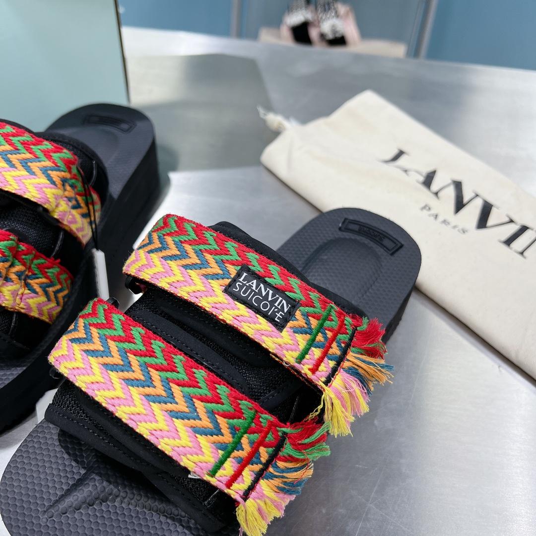 Suicoke x Lanvin Curb Woven-strap Sandals - EUR FASHION