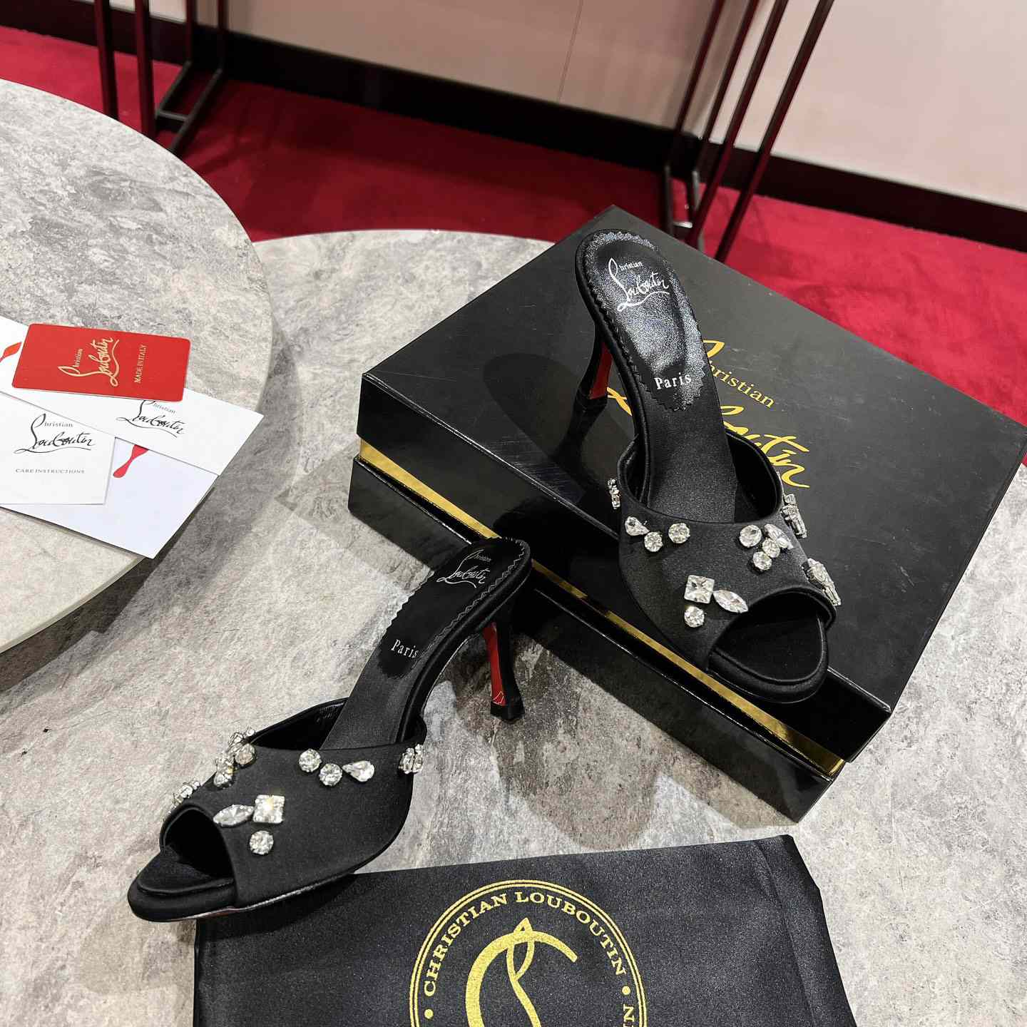 Christian Louboutin Degraqueen 85mm Mules Sandals  - EUR FASHION