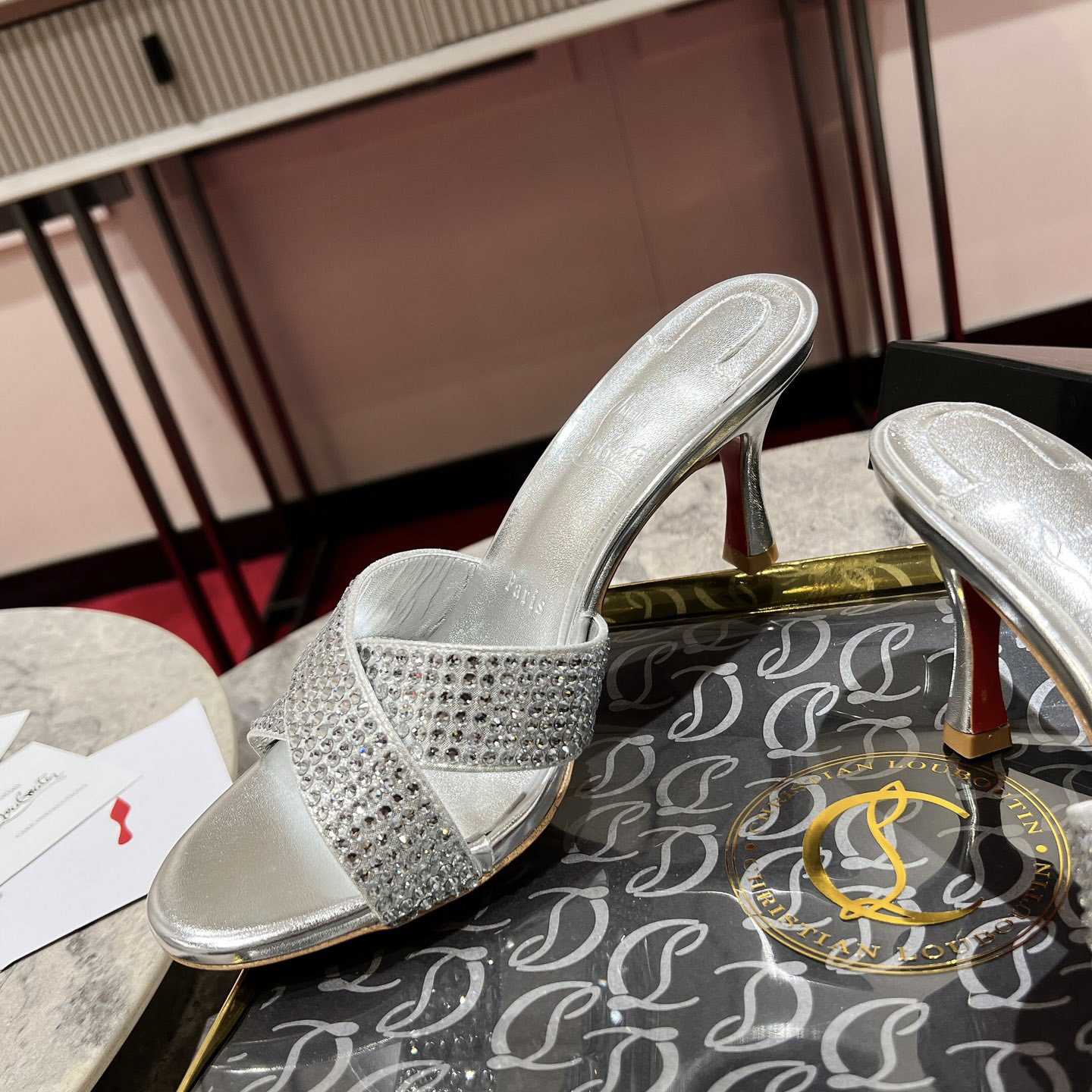 Christian Louboutin Mariza Is Back Strass 85mm Mules Sandals - EUR FASHION