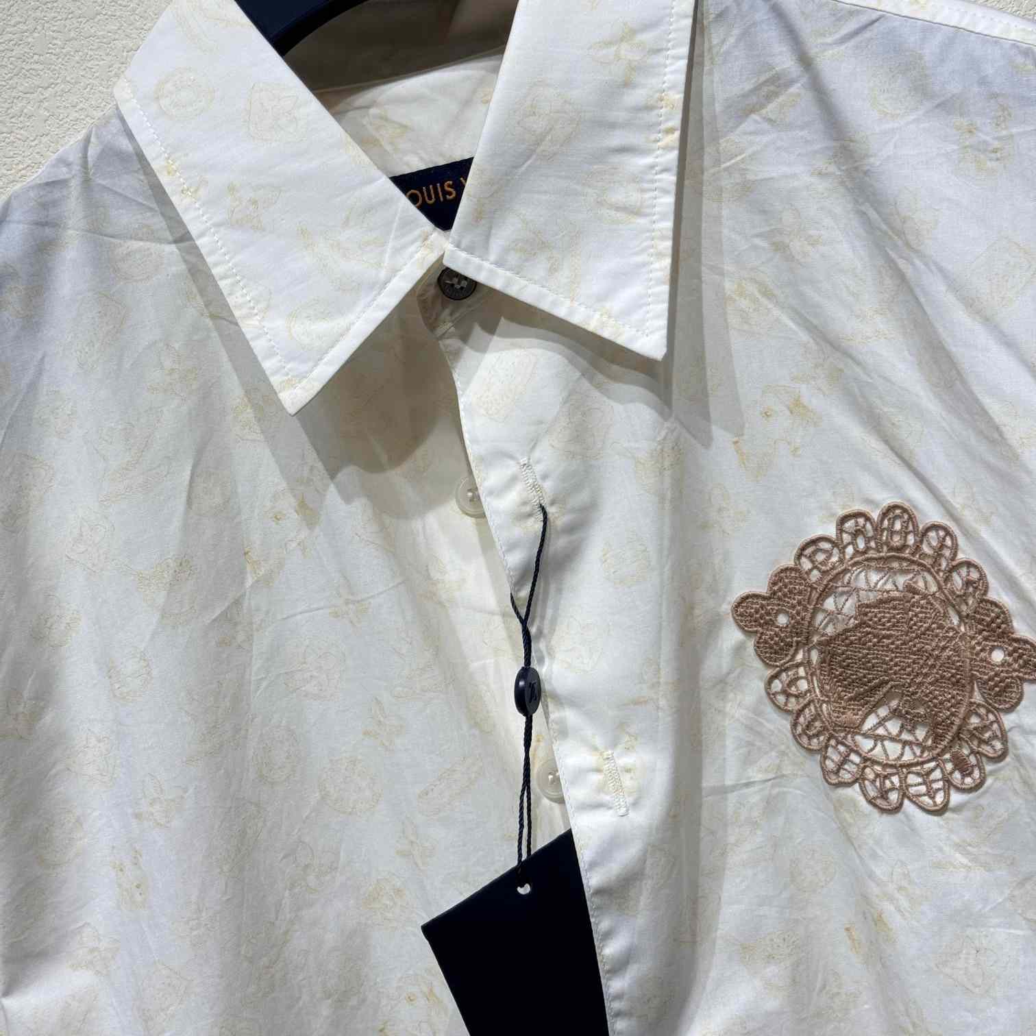 Louis Vuitton Monogram Printed Long-Sleeved Cotton Shirt   1AFPZW - EUR FASHION