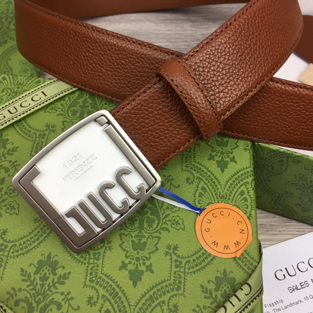 Gucci Leather Belt  35mm - EUR FASHION
