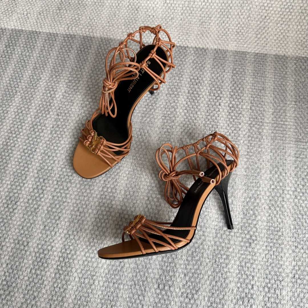 Saint Laurent Babylone Sandals In Smooth Leather - EUR FASHION