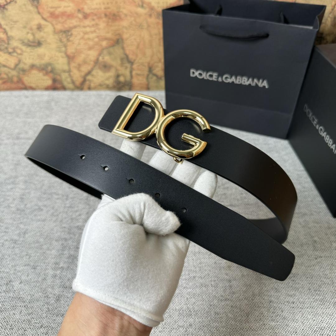 Dolce & Gabbana DG Logo-buckle Leather Belt   40mm - EUR FASHION