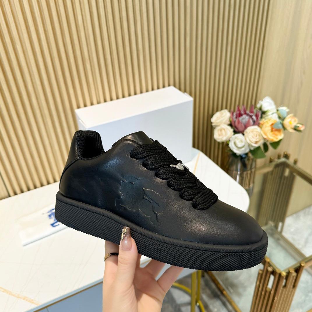 Burberry Leather Box Sneakers - EUR FASHION