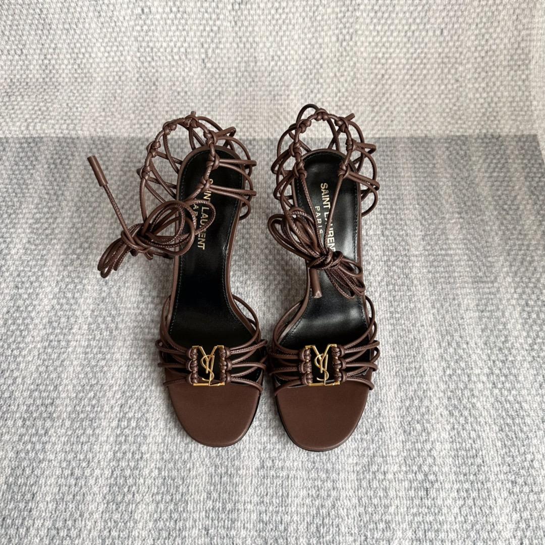 Saint Laurent Babylone Sandals In Smooth Leather - EUR FASHION