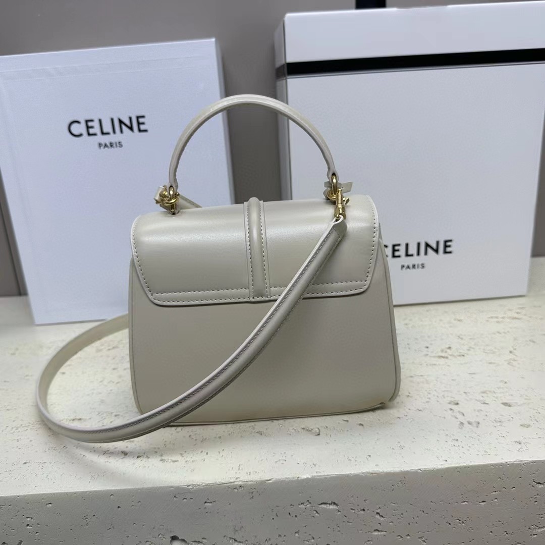 Celine Small 16 Bag In Satinated Calfskin  (17.5-14-7cm) - EUR FASHION