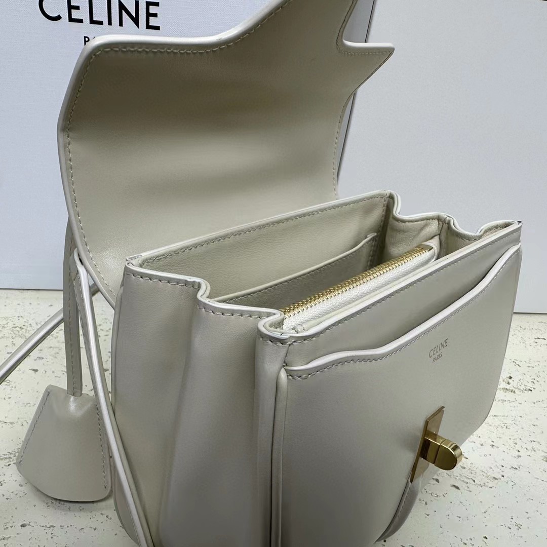 Celine Small 16 Bag In Satinated Calfskin  (17.5-14-7cm) - EUR FASHION