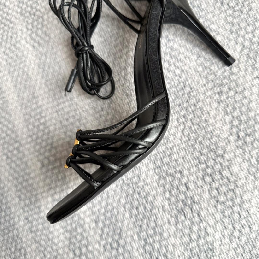 Saint Laurent Babylone Sandals In Smooth Leather - EUR FASHION