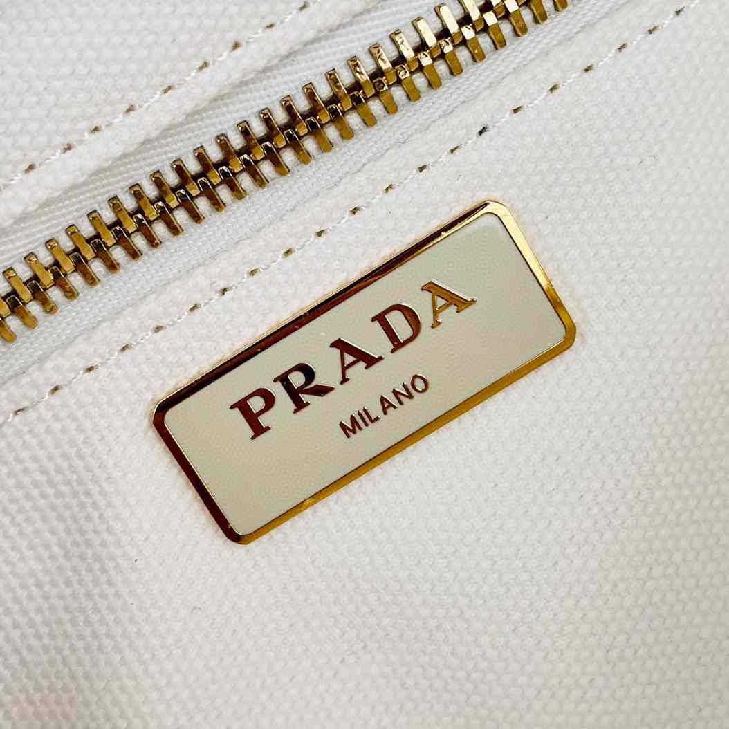 Prada Medium Wicker And Linen Blend Tote Bag (26-18-11.5cm) - EUR FASHION