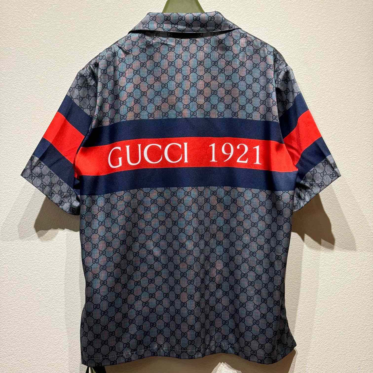 Gucci GG Cotton Shirt With Web - EUR FASHION