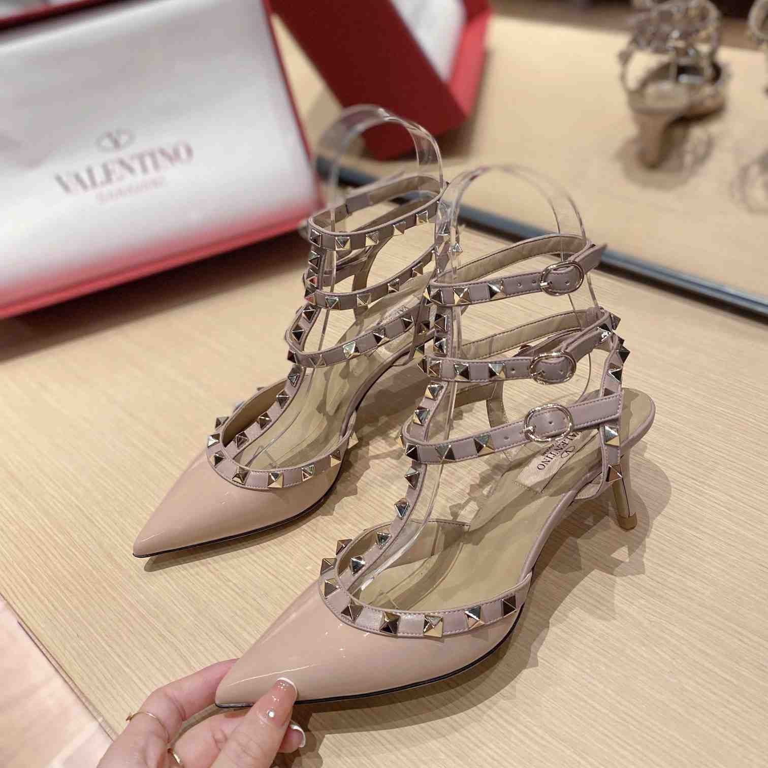 Valenti Garavani Rockstud 65mm Caged Pumps - EUR FASHION