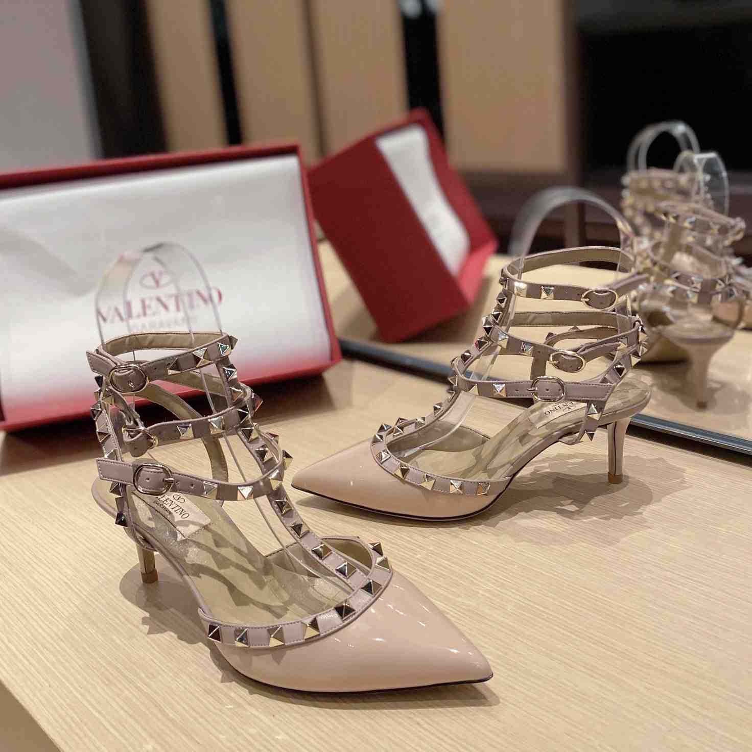 Valenti Garavani Rockstud 65mm Caged Pumps - EUR FASHION