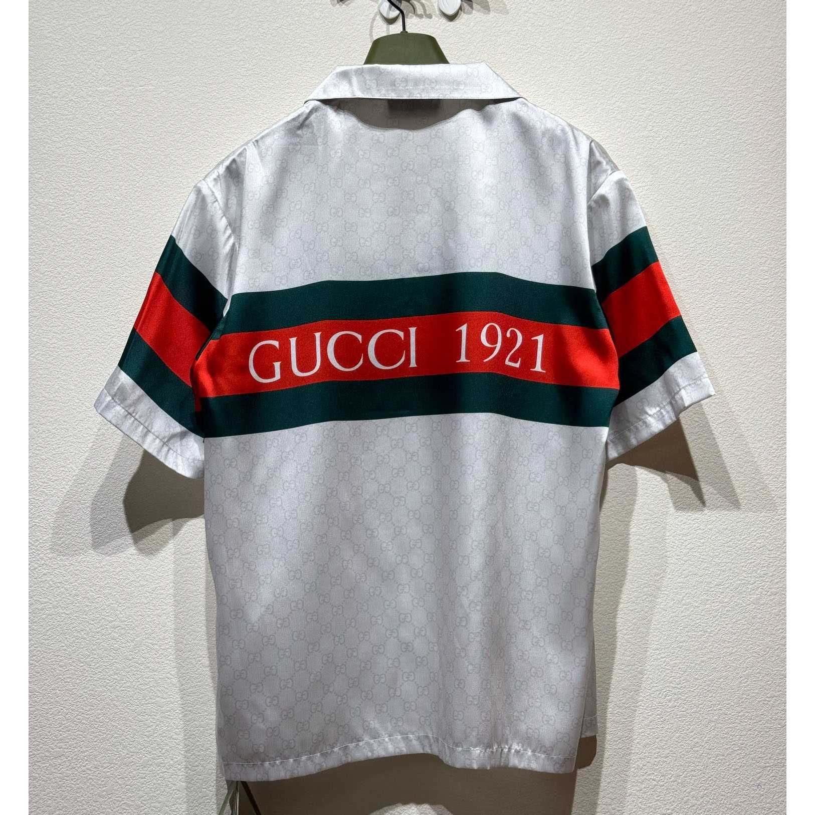 Gucci GG Cotton Shirt With Web - EUR FASHION