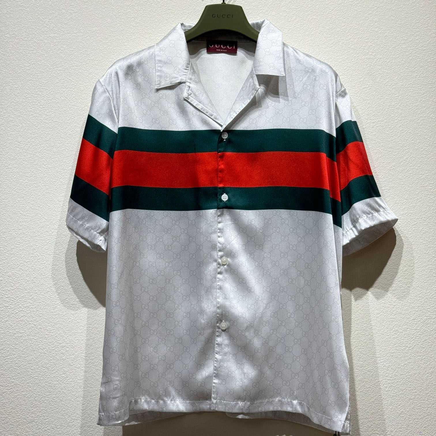 Gucci GG Cotton Shirt With Web - EUR FASHION