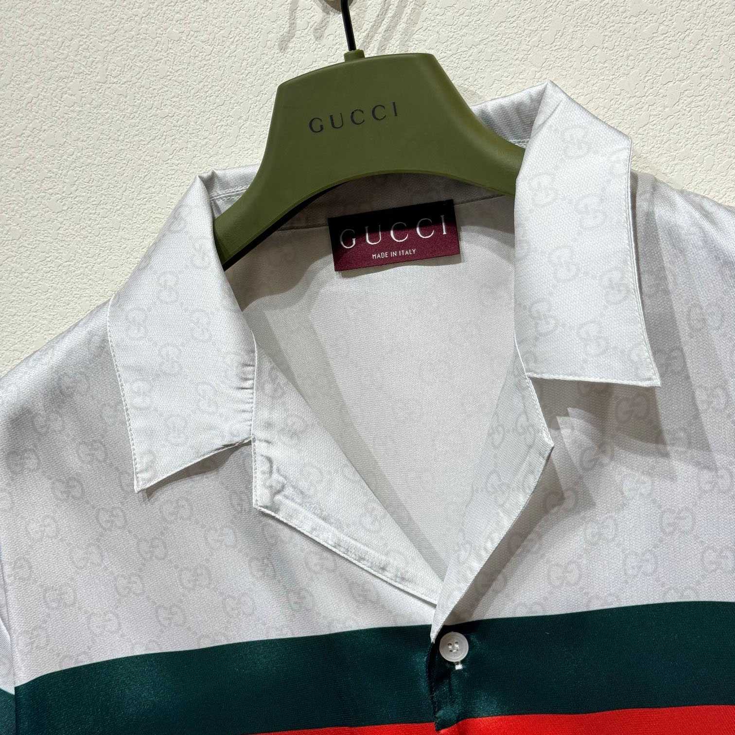 Gucci GG Cotton Shirt With Web - EUR FASHION