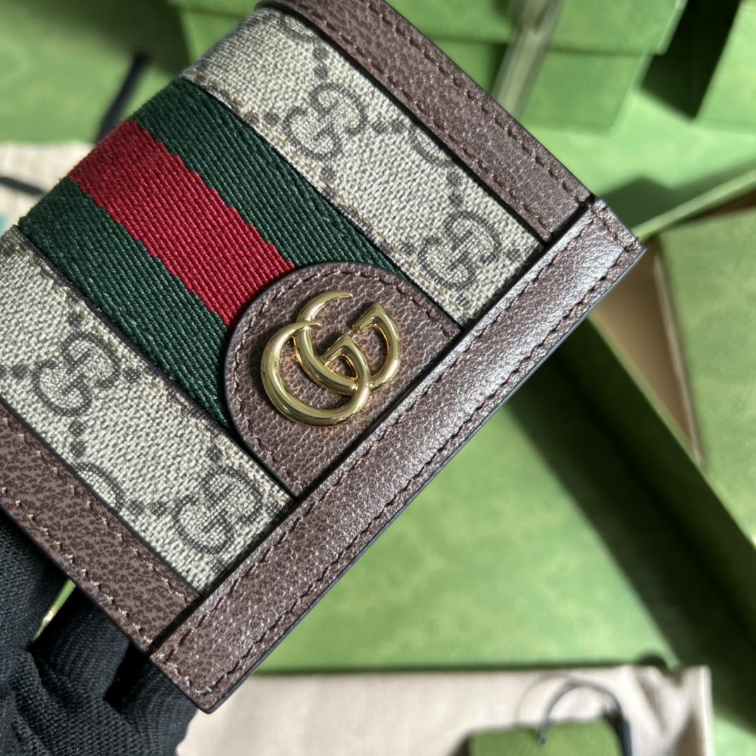 Gucci Ophidia GG Supreme Leather Wallet (11*8.5*3cm)  625711 - EUR FASHION