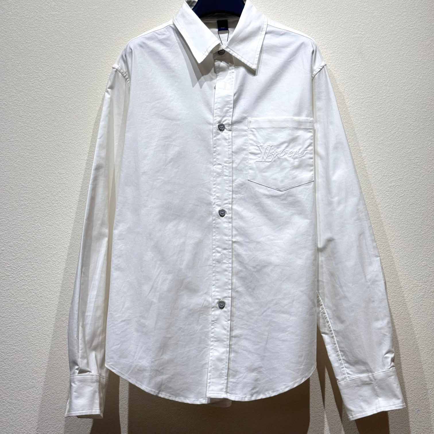 Louis Vuitton Embroidered Long-Sleeved Cotton Shirt    - EUR FASHION