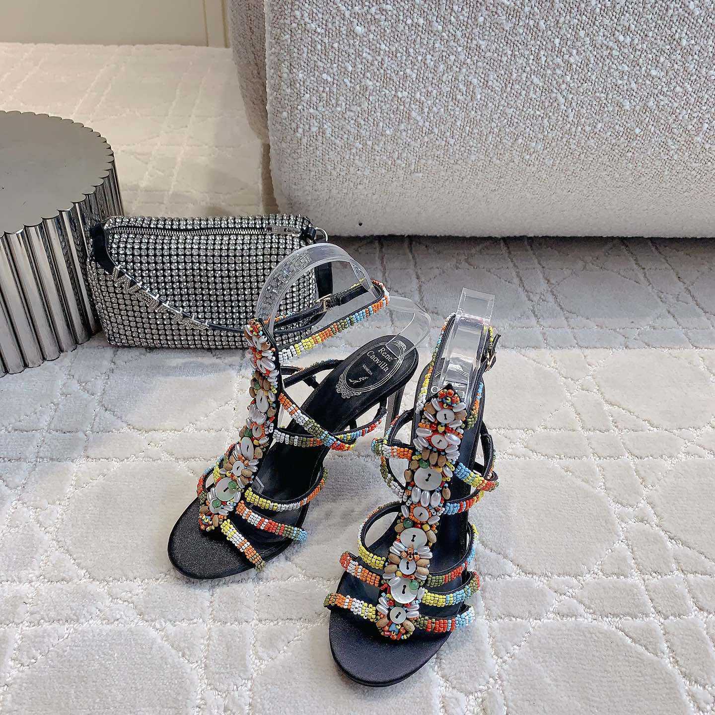 Rene Caovilla Rebecca 90mm Sandals - EUR FASHION