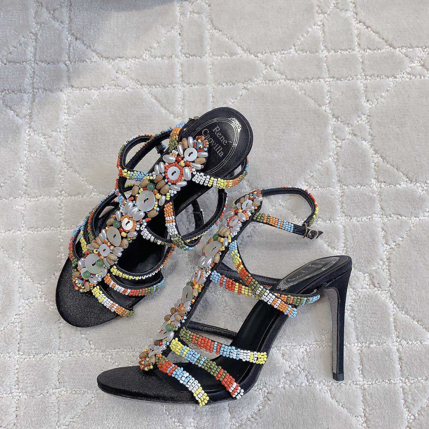 Rene Caovilla Rebecca 90mm Sandals - EUR FASHION