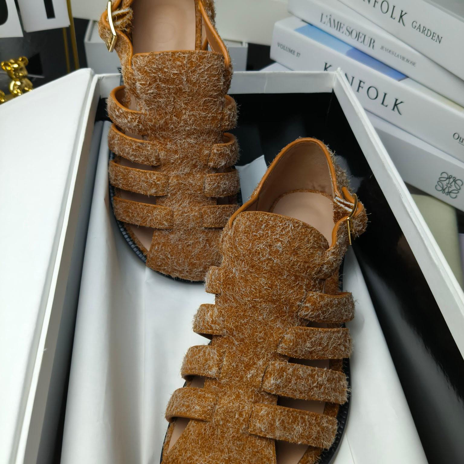 Loewe Campo Sandal In Brushed Suede - EUR FASHION