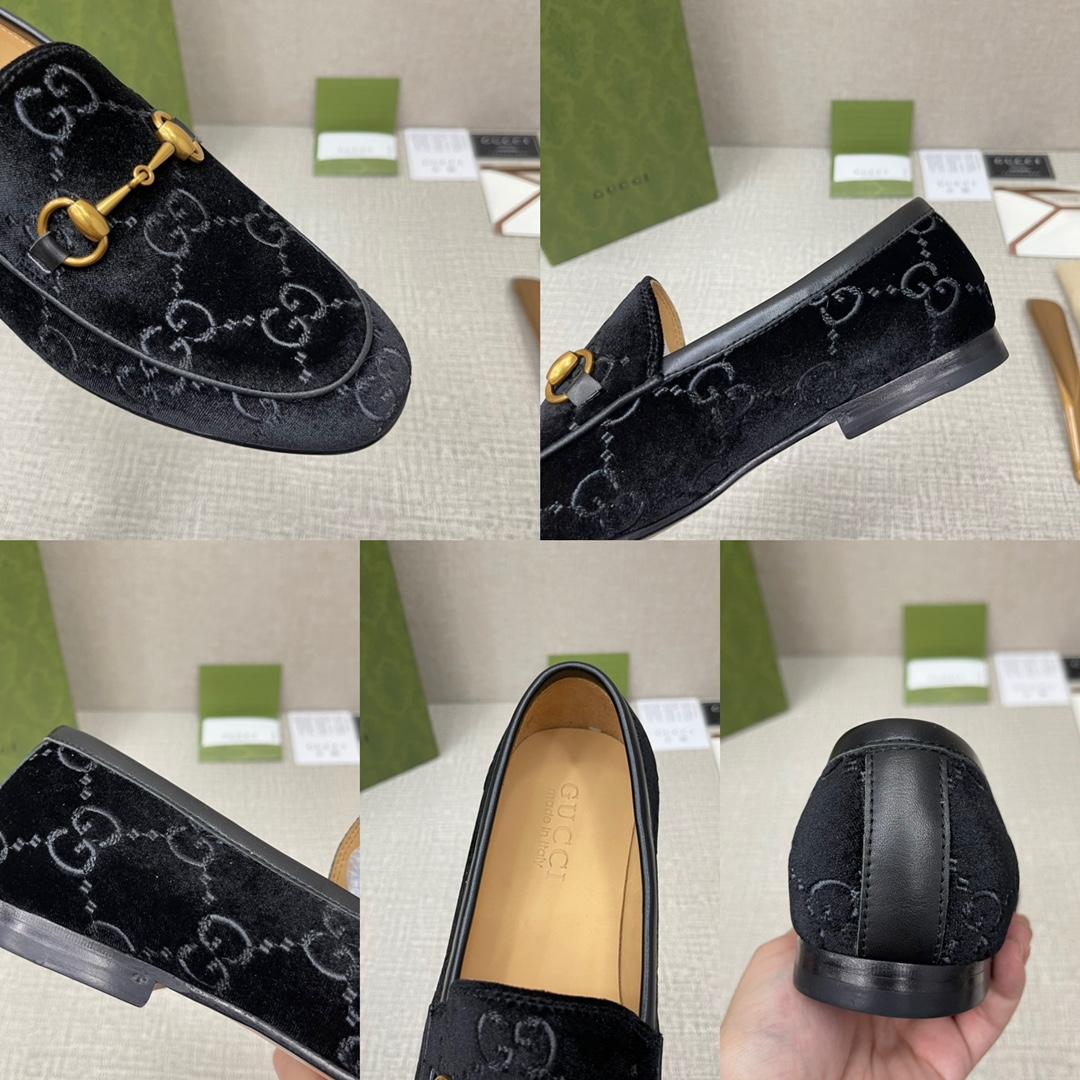 GUCCI Jordaan GG Velvet Loafer - EUR FASHION