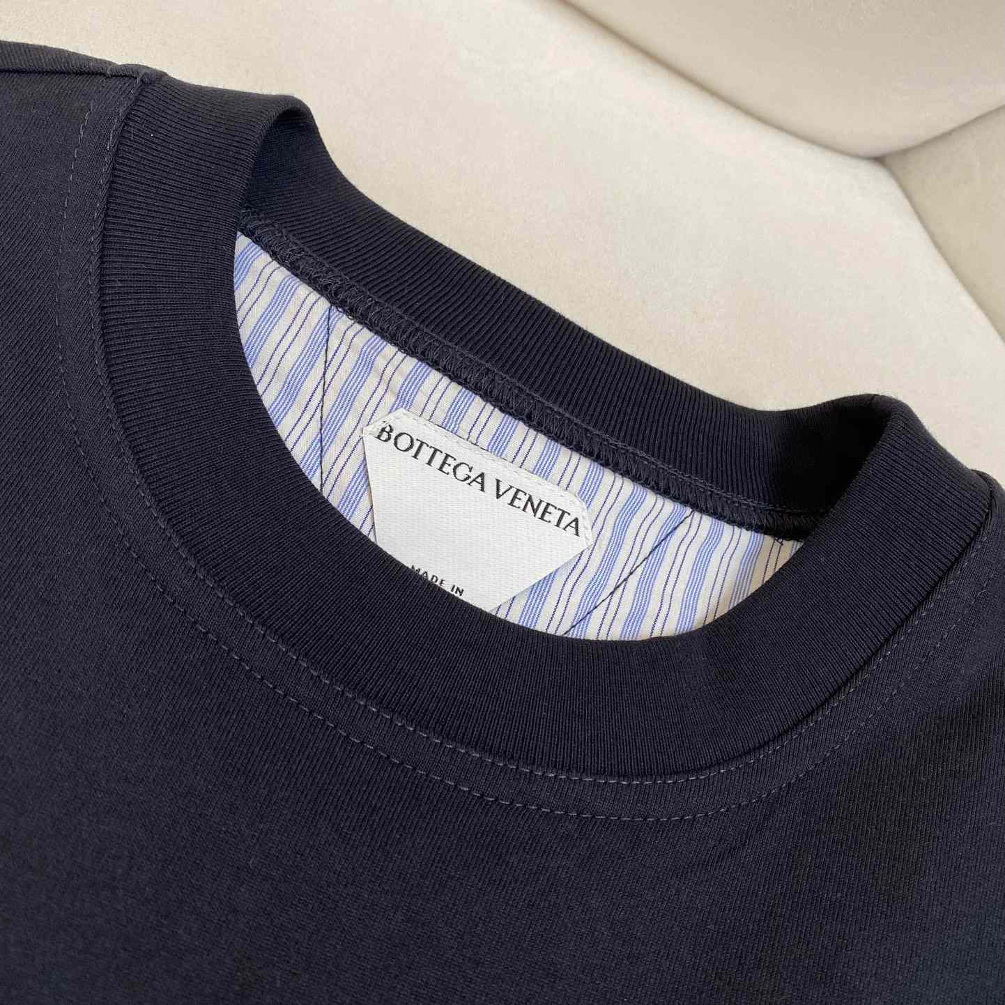 Bottega Veneta Double Layer Striped Cotton T-Shirt - EUR FASHION