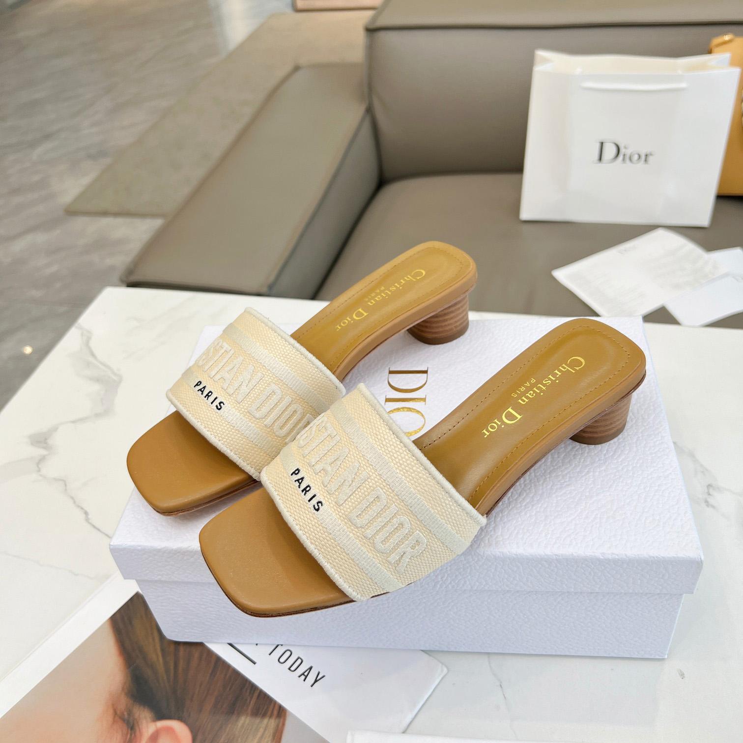 Dior Dioriviera Dway Heeled Slide - EUR FASHION