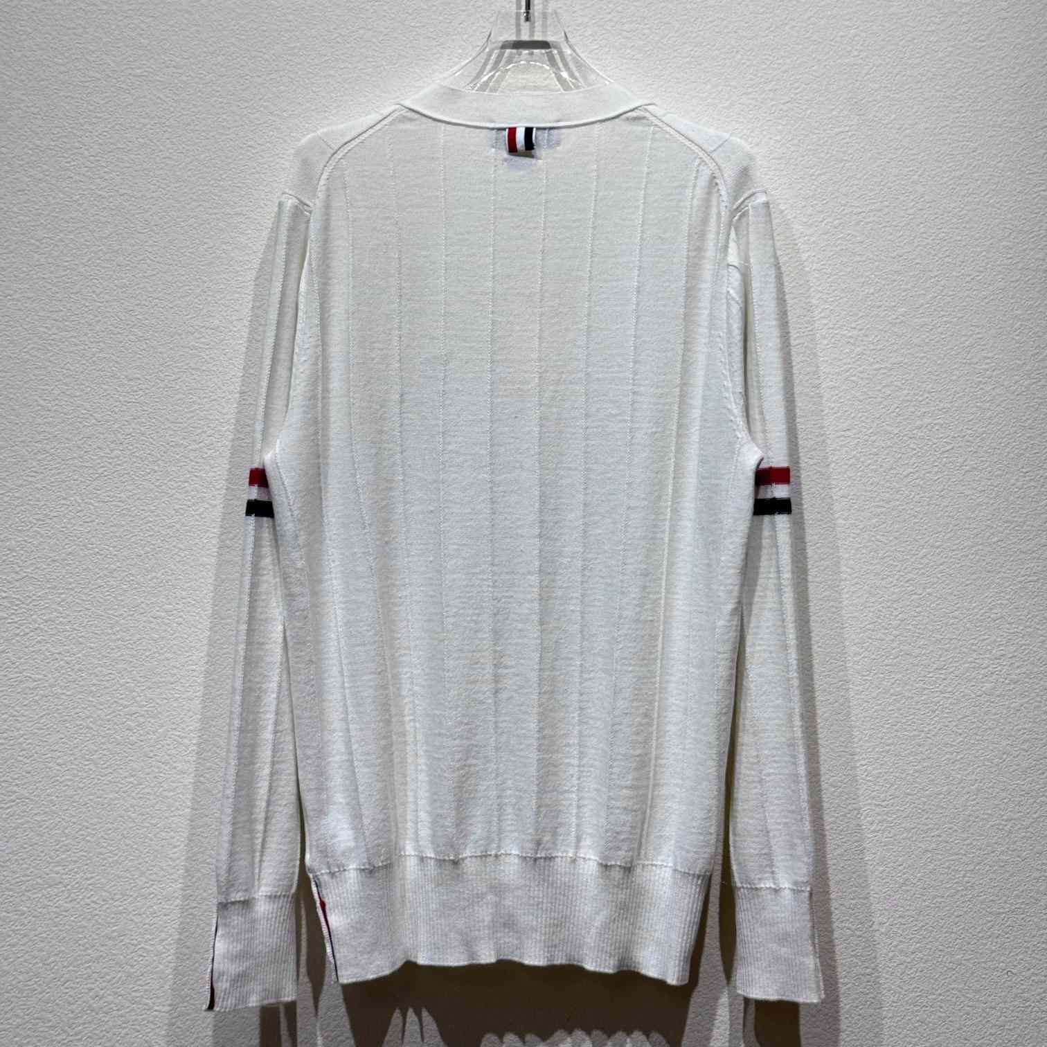 Thom Browne RWB striped V-neck cardigan - EUR FASHION