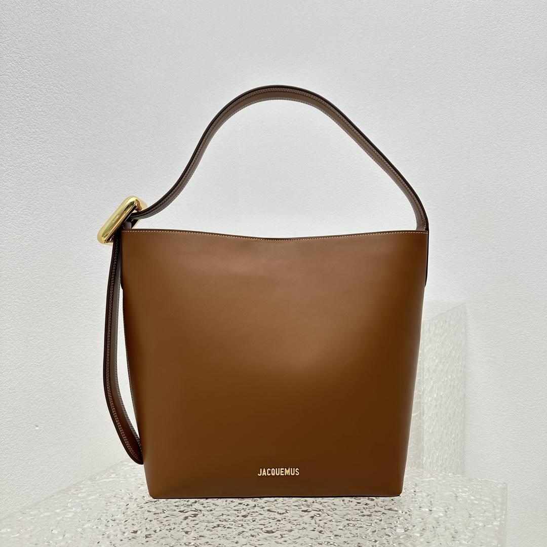 Jacquemus Le Regalo Leather Bucket Bag (30x33x14cm) - EUR FASHION