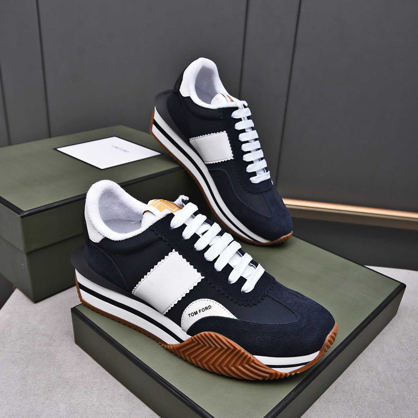 Tom Ford James Mixed Media Low Top Sneaker - EUR FASHION