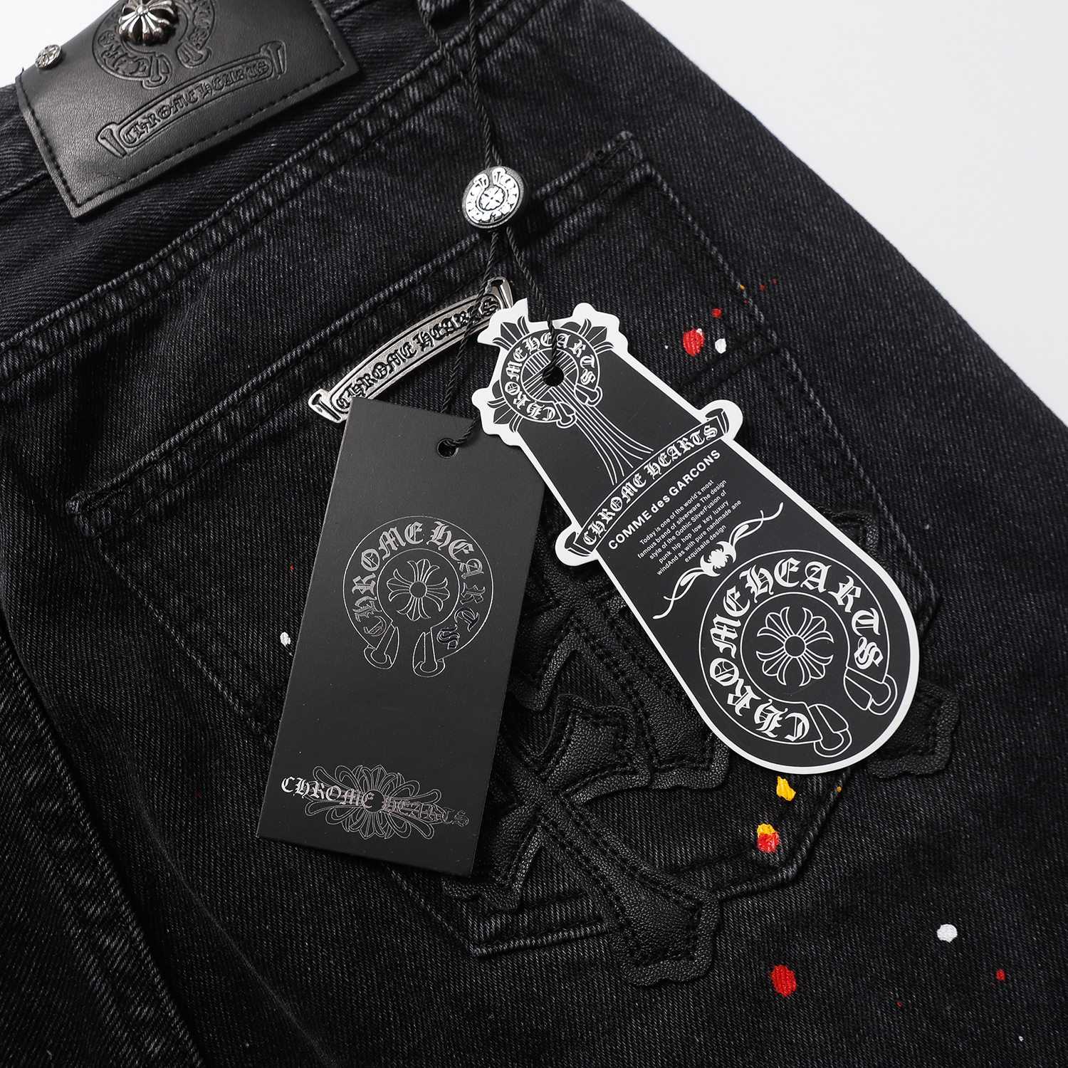 Chrome Hearts Cross Patch Denim Shorts - EUR FASHION