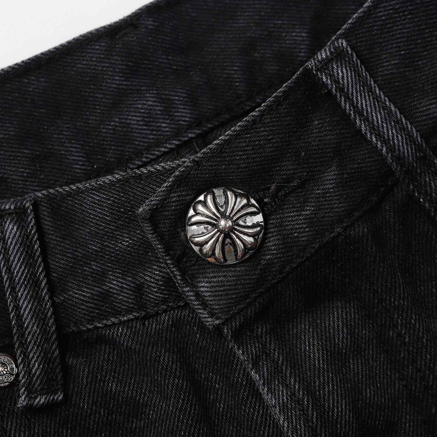 Chrome Hearts Cross Patch Denim Shorts - EUR FASHION