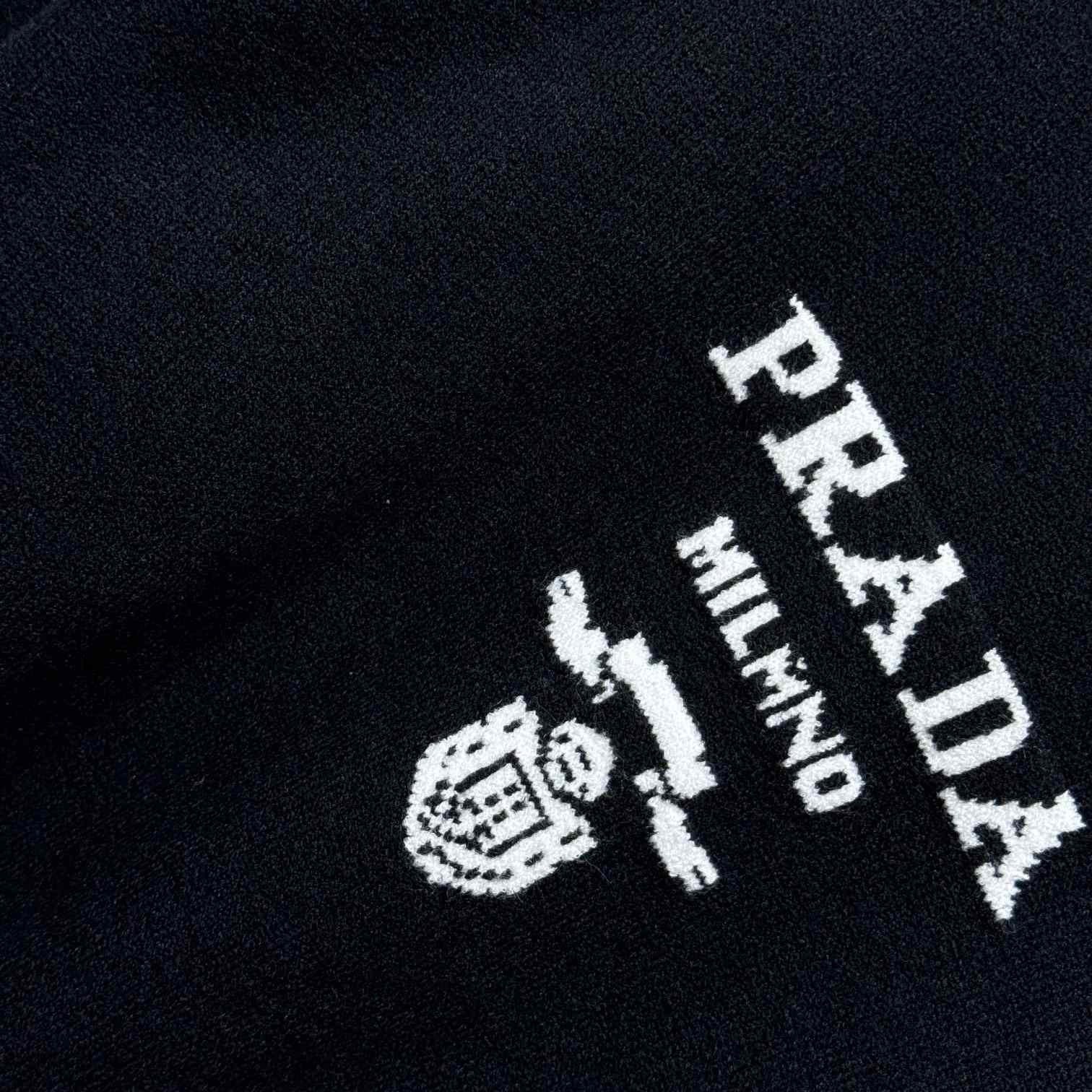 Prada Cashmere And Wool Prada Logo Crew-neck Sweater - EUR FASHION