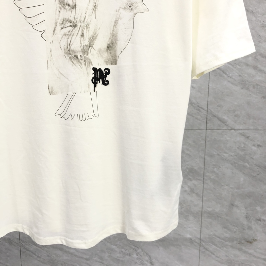 Palm Angels Portrait Pencil T-Shirt  - EUR FASHION