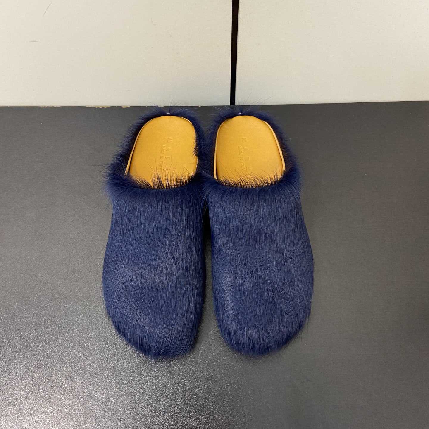 Marni Fussbet Sabot Calf-hair Slippers  - EUR FASHION