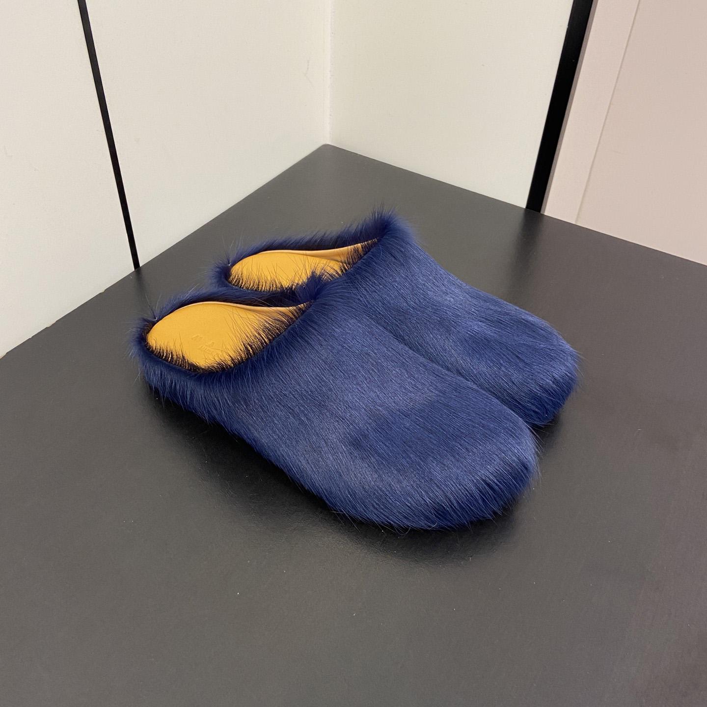 Marni Fussbet Sabot Calf-hair Slippers  - EUR FASHION