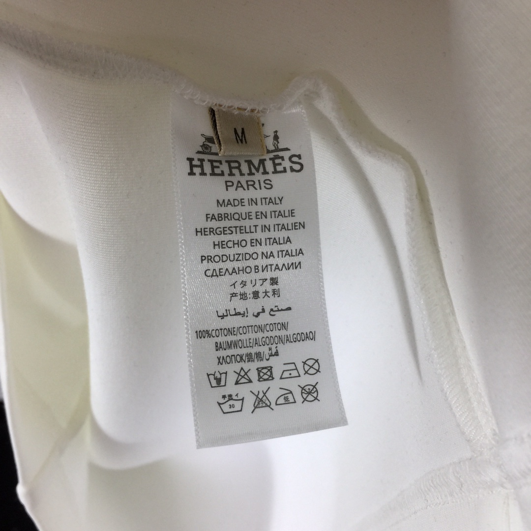 Hermes Cotton T-Shirt  - EUR FASHION