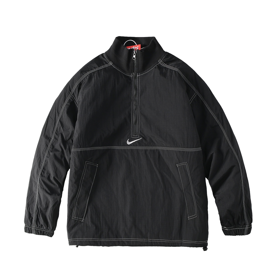 Supreme x Nike Ripstop Black Half-Zip Jacket  - EUR FASHION