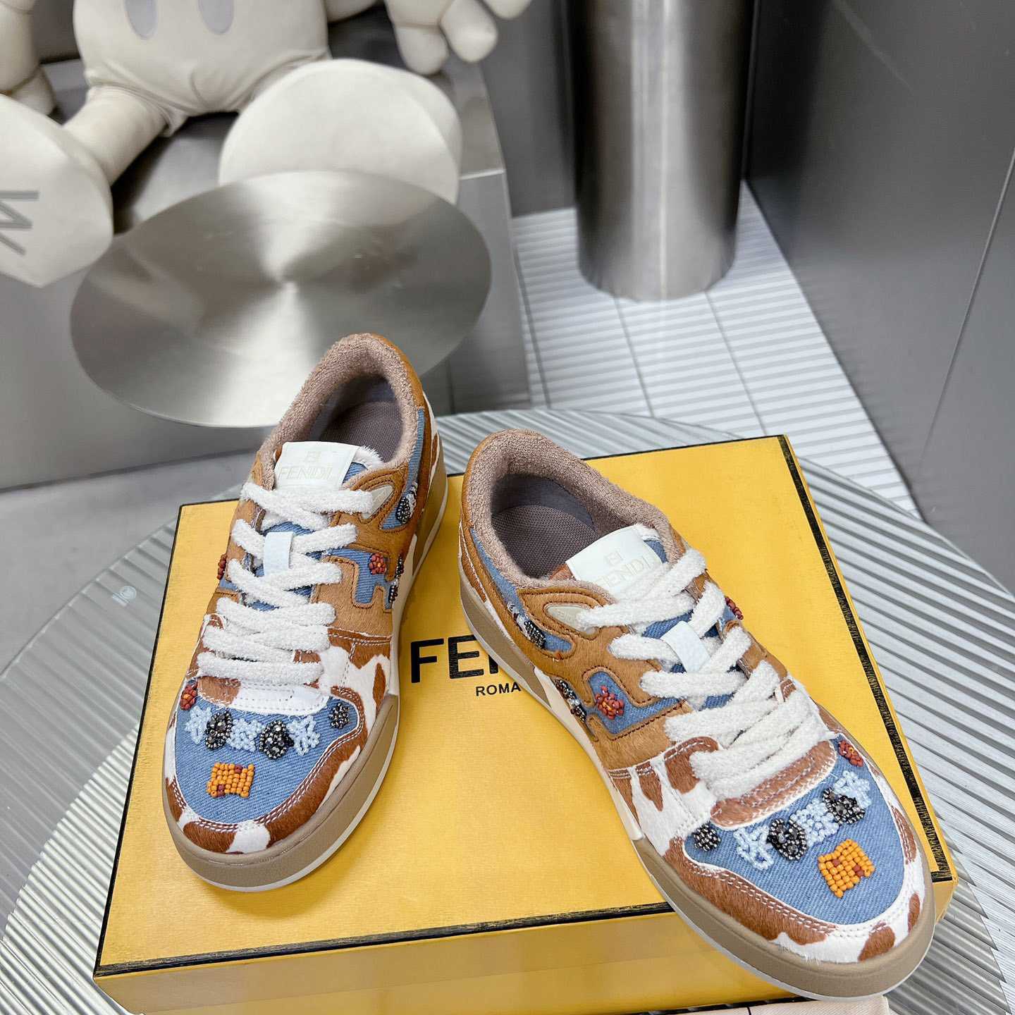 Fendi Match 'Cow Print Denim' - EUR FASHION