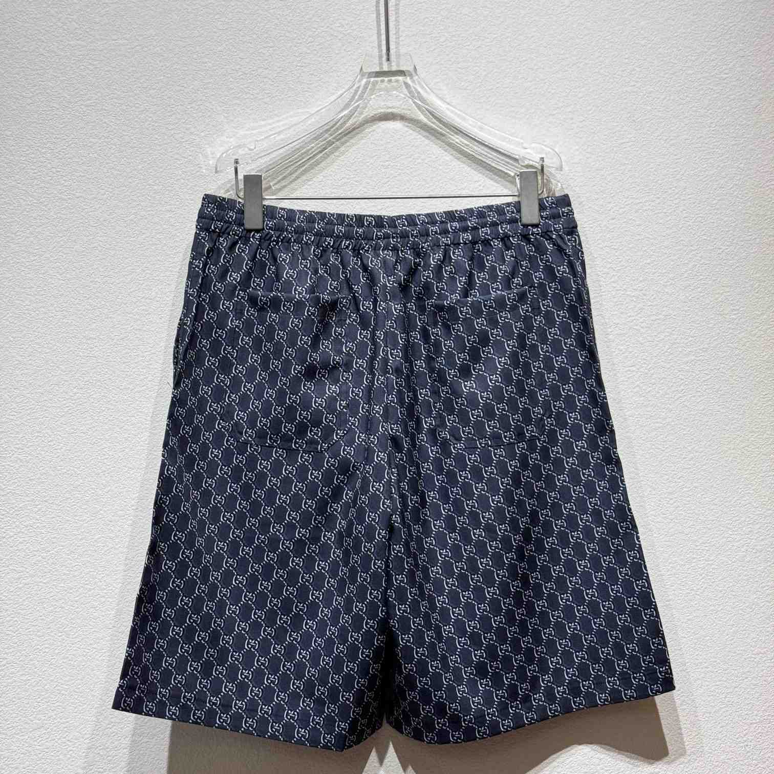 Gucci Silk Twill Shorts With GG Shadow  - EUR FASHION