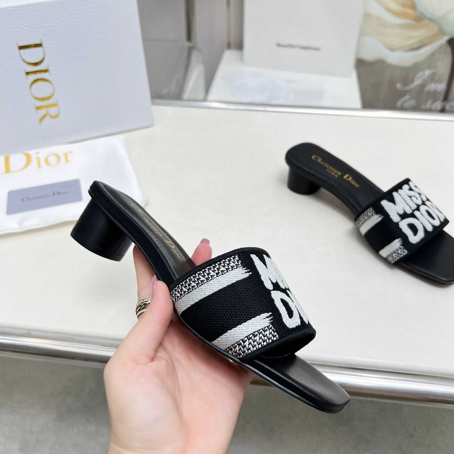 Dior Dway Heeled Slide - EUR FASHION