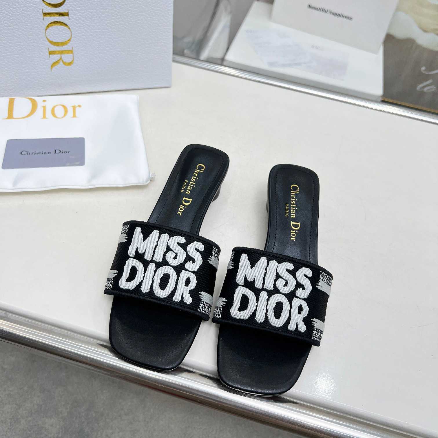 Dior Dway Heeled Slide - EUR FASHION