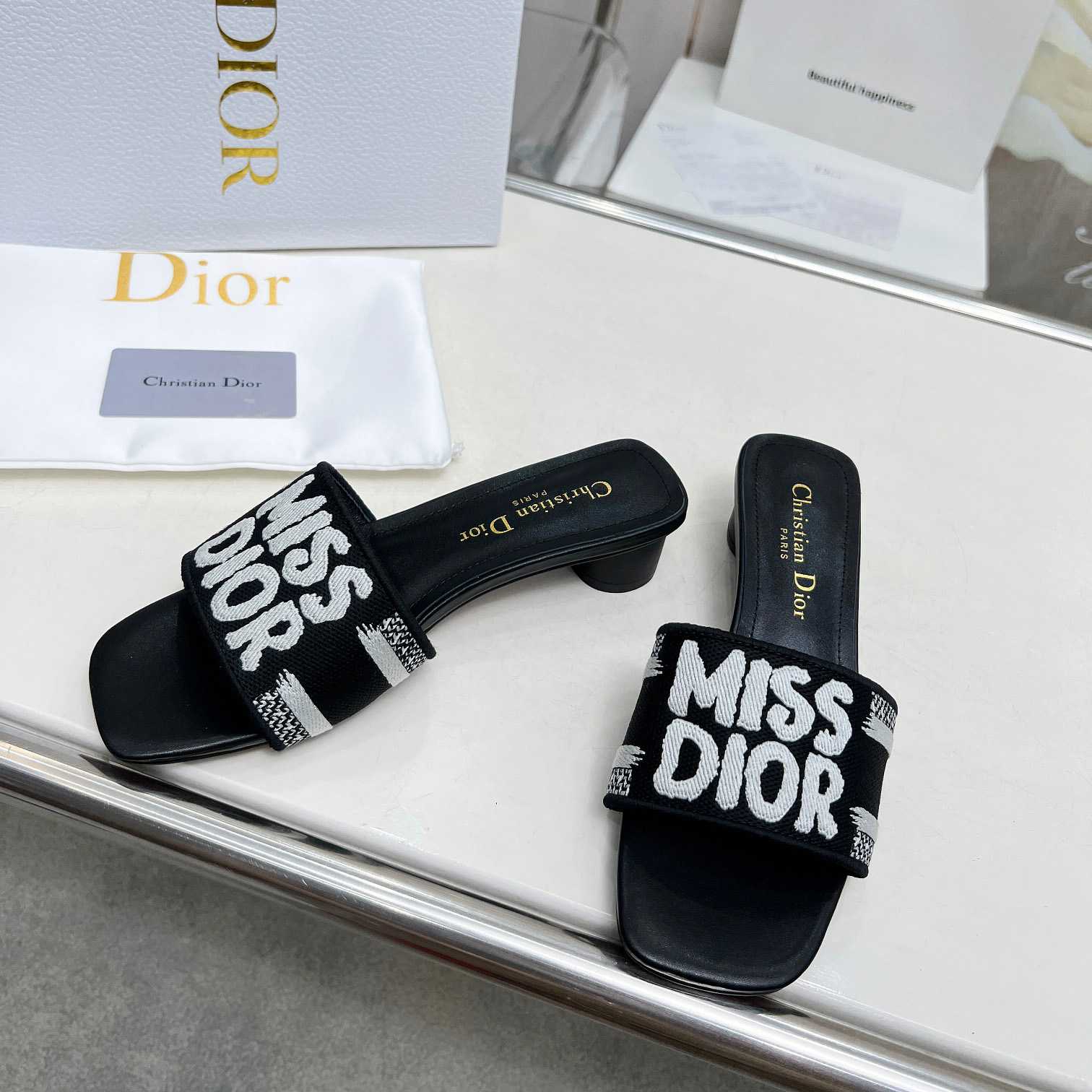 Dior Dway Heeled Slide - EUR FASHION