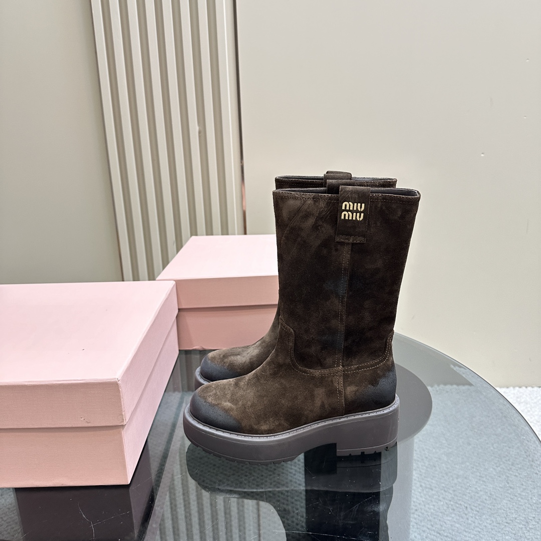 Miu Miu Suede Boots - EUR FASHION
