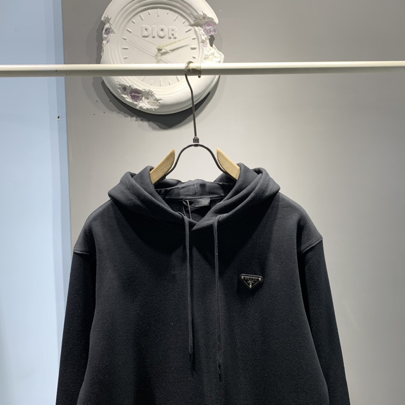 Prada Cotton Fleece Hoodie - EUR FASHION