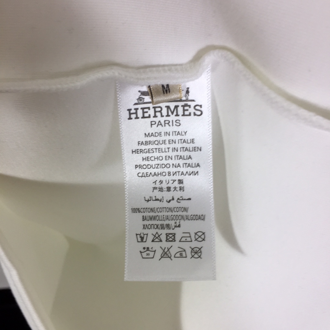 Hermes Cotton T-Shirt  - EUR FASHION