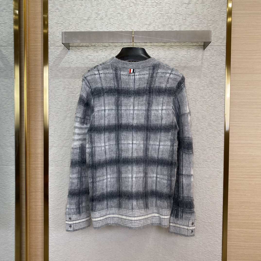 Thom Browne Jacquard-knit Mohair-blend Sweater - EUR FASHION