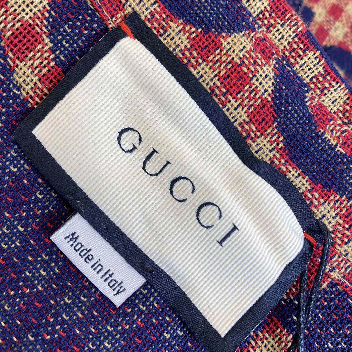 Gucci Brown Maxi GG Gingham Wool Shirt - EUR FASHION